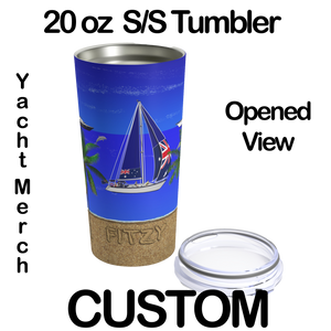 Yacht Merch | Custom 20 oz Tumbler | Open View