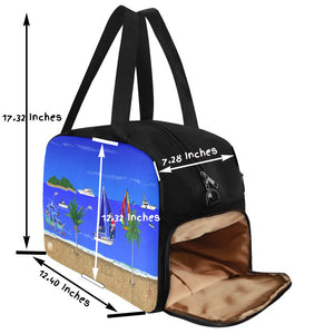 Custom Fitness Bag with Separate damp Towel, Shoes & Towel storage