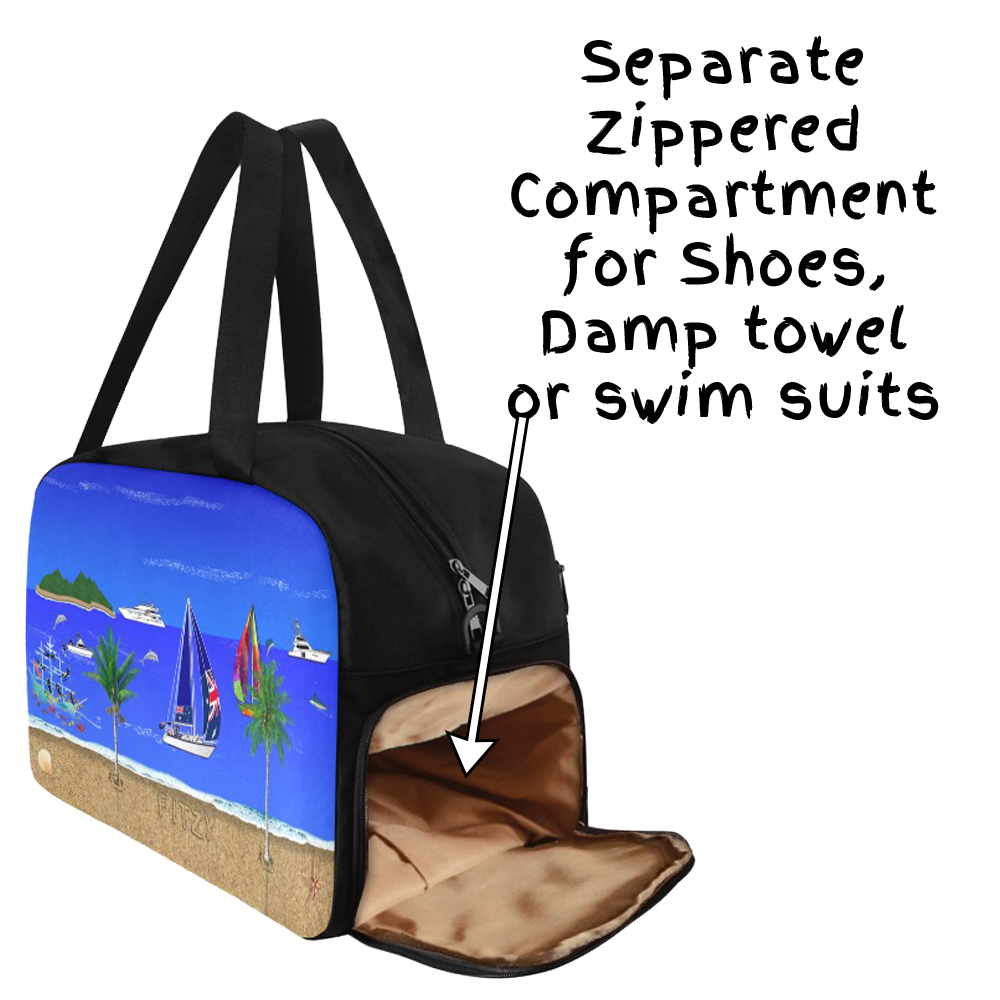 Yacht Mech | Personalized Fitness Bag - Wet compartment