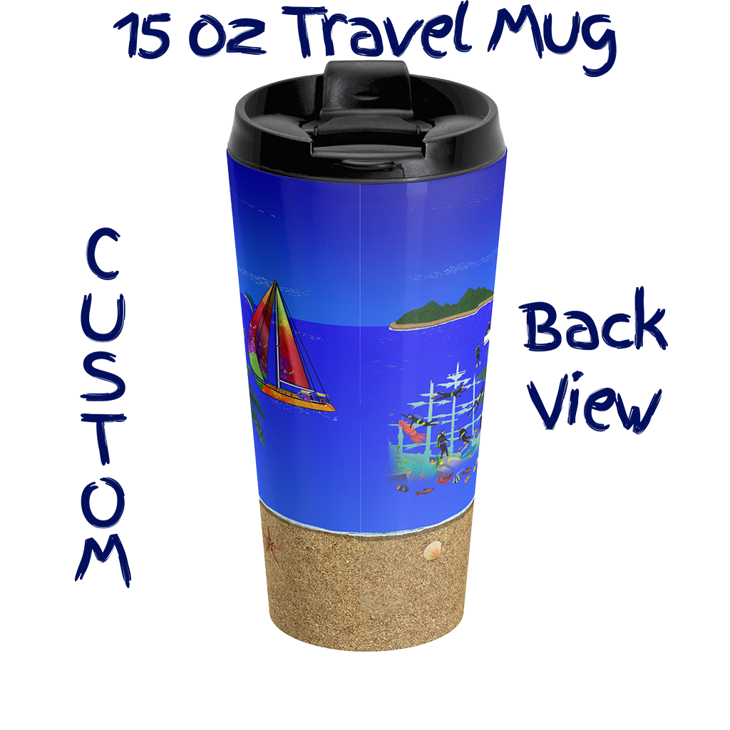 YachtMerch.com | Custom Hot Beverage 15 oz Travel Mug | Back View