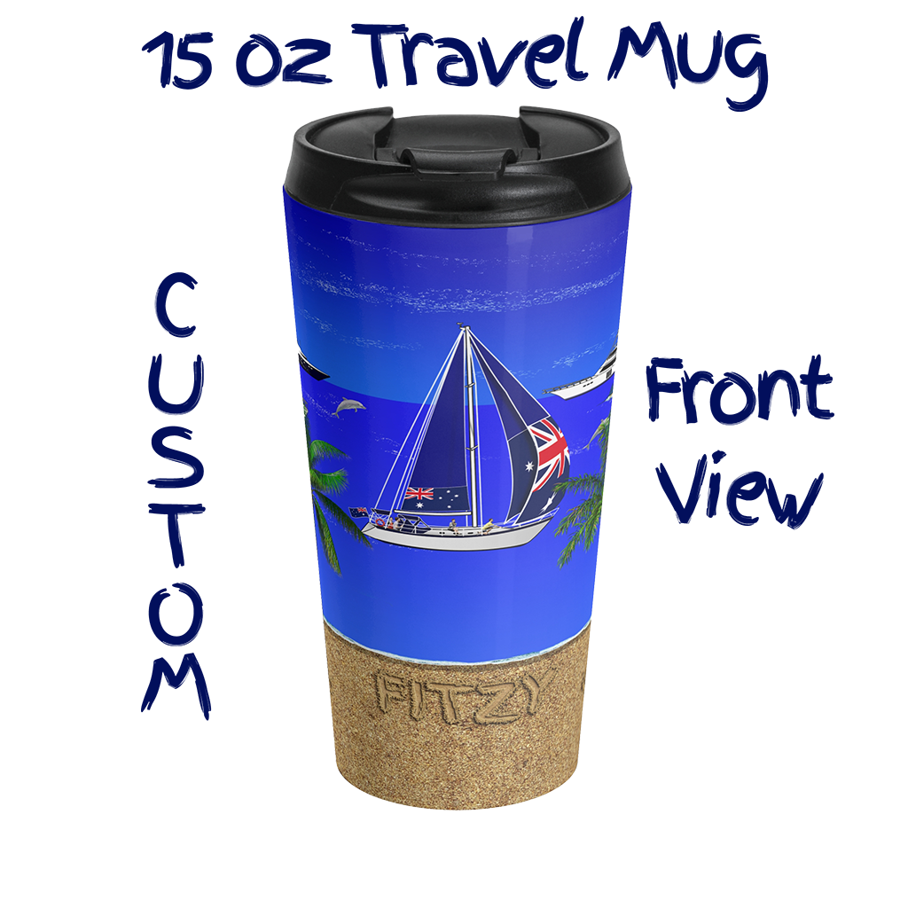 YachtMerch.com | Custom 15oz Travel Mug | Front View