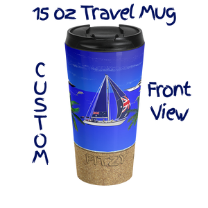 YachtMerch.com | Custom 15oz Travel Mug | Front View