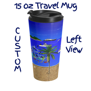 YachtMerch.com | Custom 15oz Travel Mug | Left View