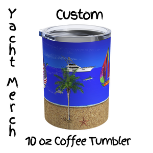 Yacht Merch | 10 oz Custom Coffee Tumbler | Sportfish Yacht | Right View