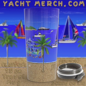 Personalized 15 oz Stainless Steel Travel Mug - Coffee or Tea Tumbler | Vacuum-Sealed