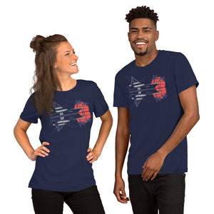 Sportfish Custom T Shirt with Original Sportfish Yacht Design on a Navy-Blue t-shirt