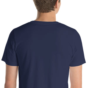 Sportfish Custom T Shirt with Original Sportfish Yacht Design on a Navy-Blue t-shirt