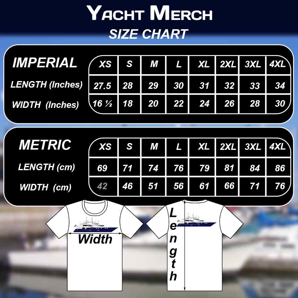 Bella and Canvas 3001 size chart: yachtmerch.com