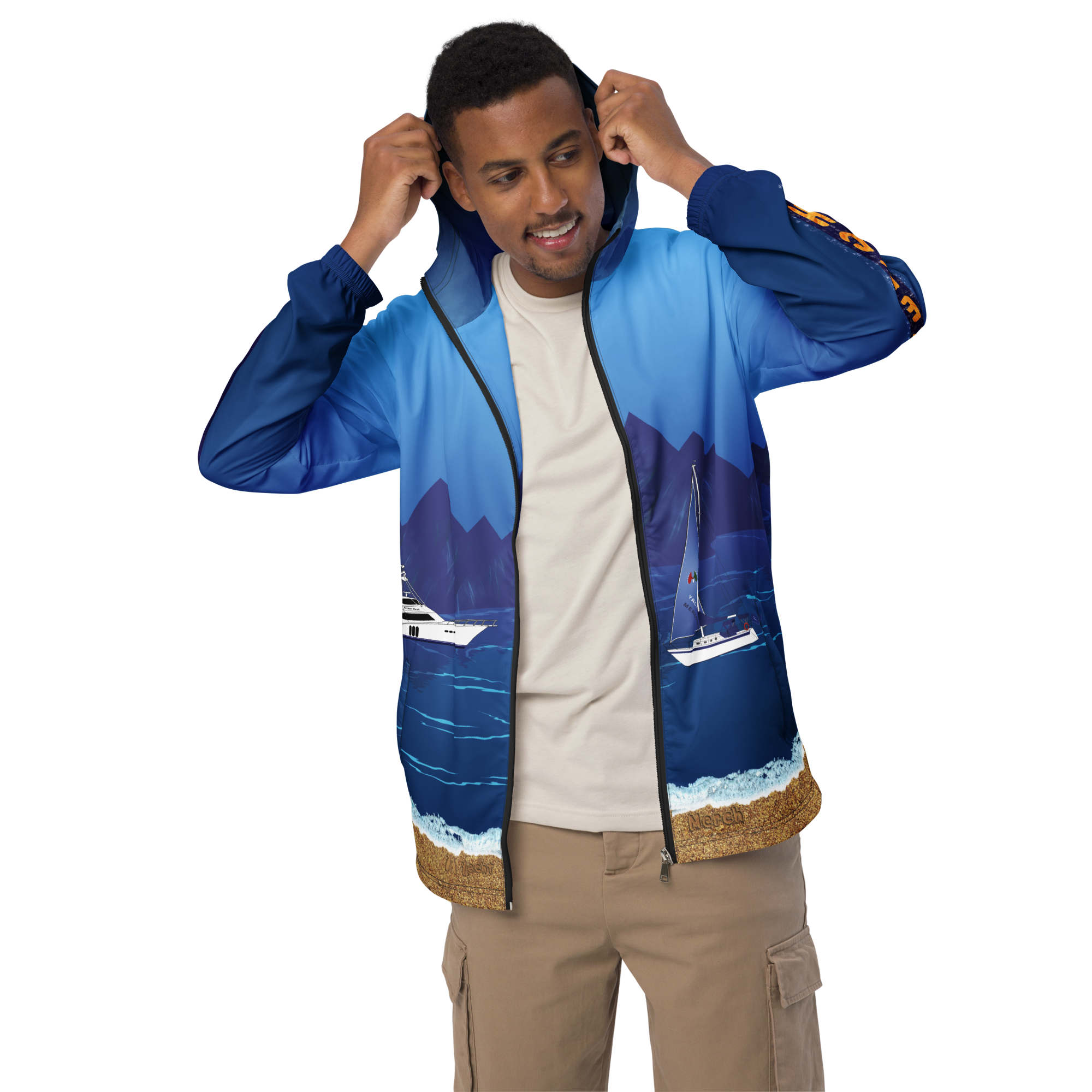 Men’s Windbreaker (Water Resistant) Customized